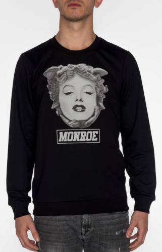 Siyah Marilyn Monroe Baskılı Stoic Sweatshirt - 0